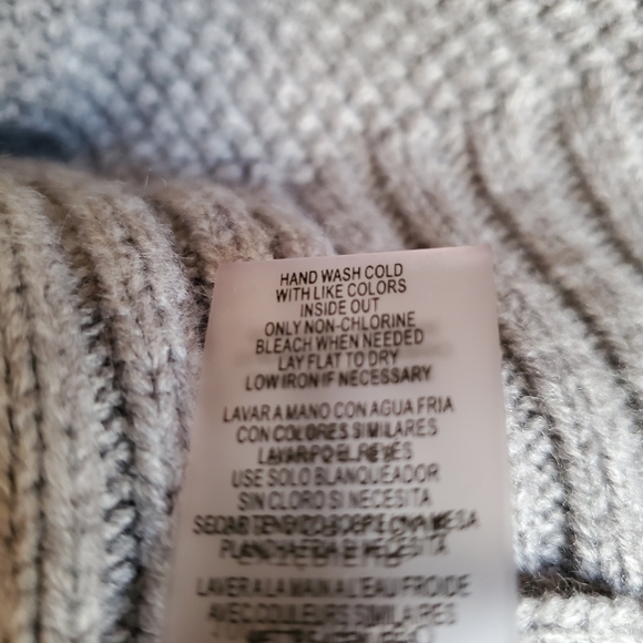 Calvin Klein Turtleneck Sweater Womens Small Gray Cableknit S - Picture 12 of 14